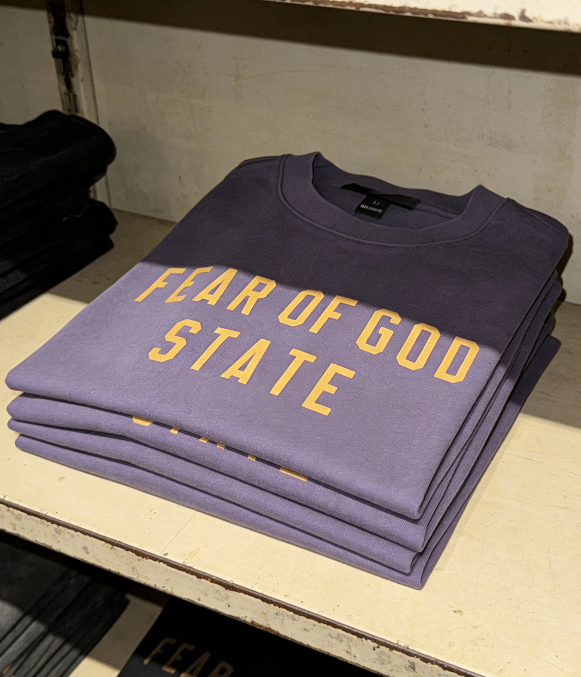 Fear of God Essentials Heavy Crewneck Tee Lavender — Pastel Weight, Clean Structure