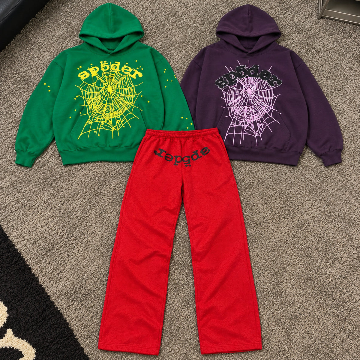 Sp5der Color Fleece and Rhinestone Details