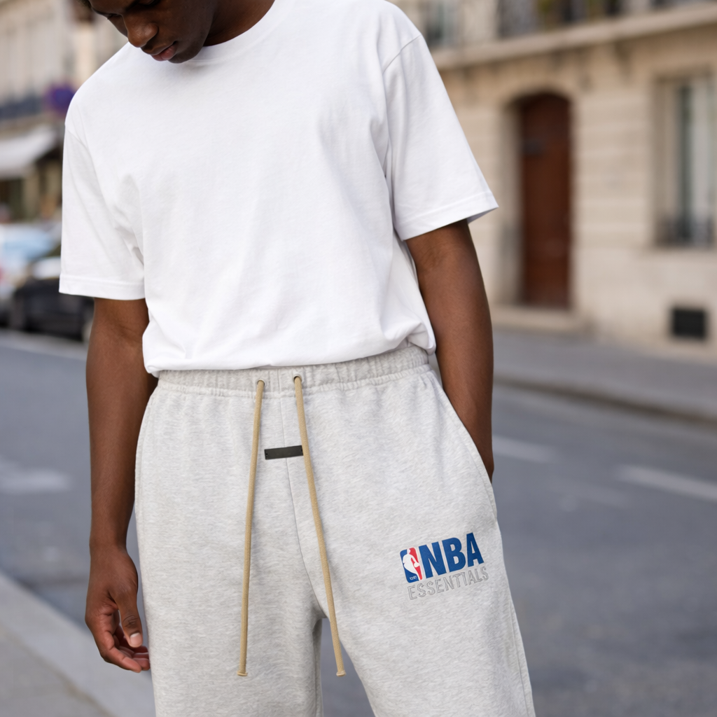 Fear of God EssentialsxNBA Relaxed Sweatpant Light Heather — Collab Comfort, High Value