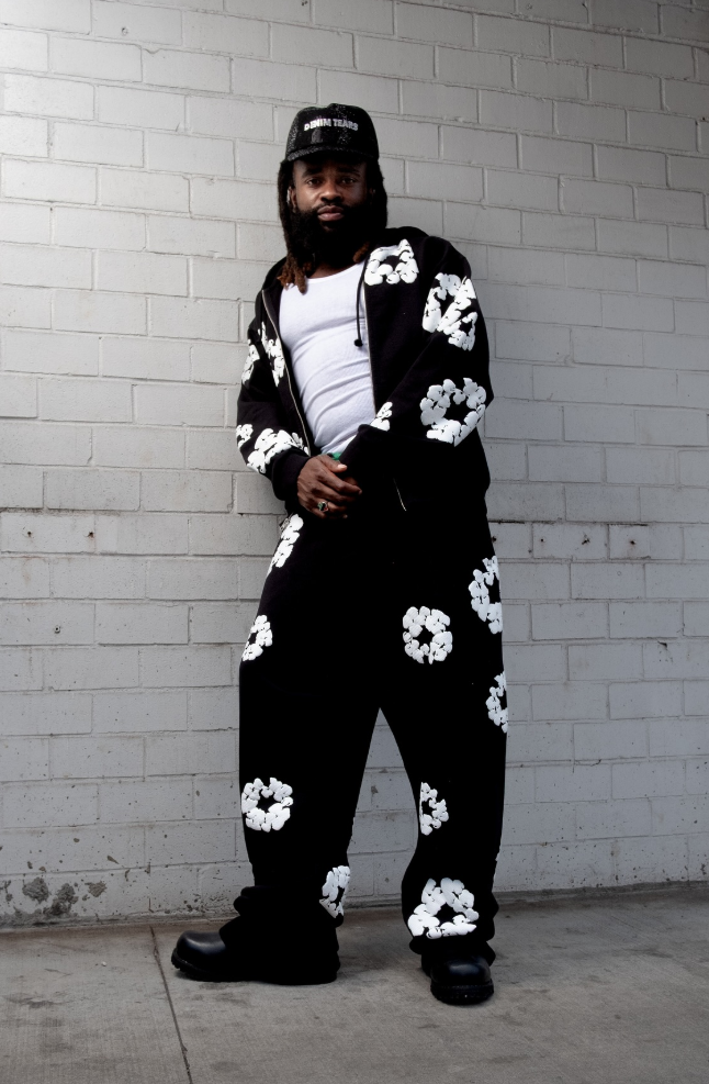 Denim Tears Cotton Wreath Zip Hoodie Black styling guide