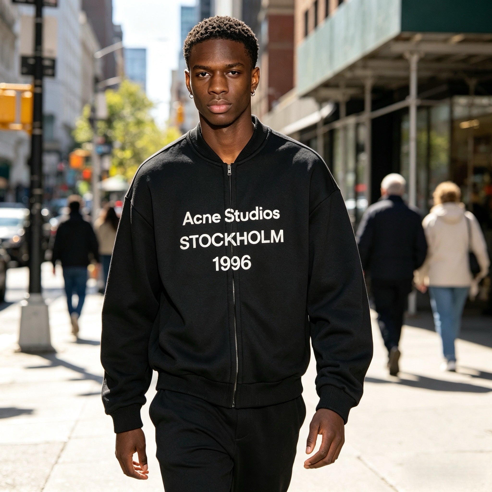Acne Studios Zip Up 1996 Sweatshirt Black Beyond the Basic Zip Layer - Afewvibe