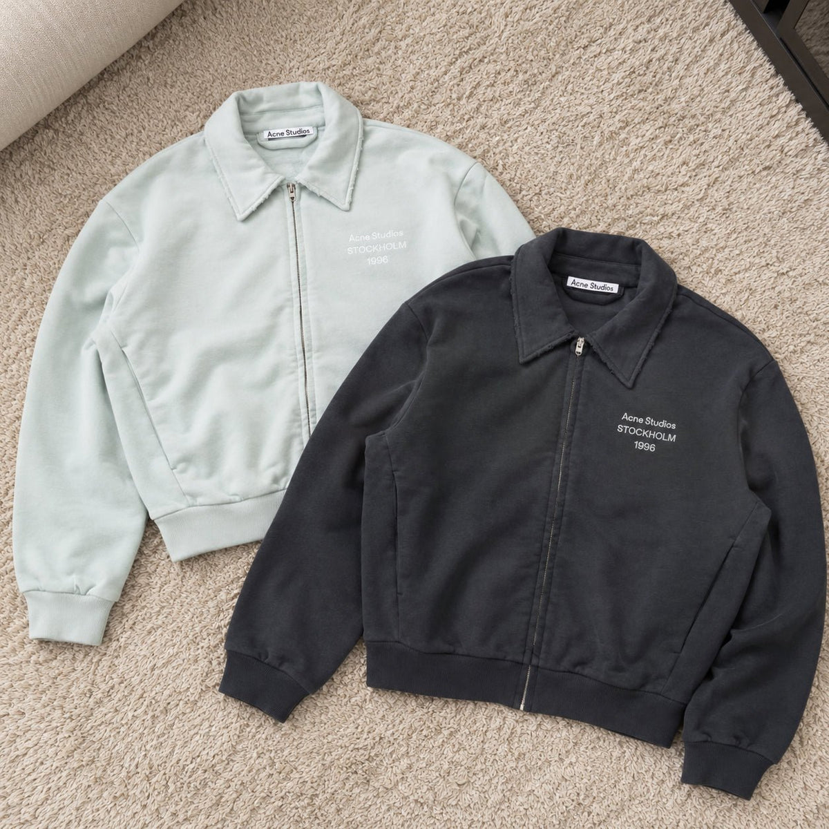 Acne Technical Jacket in Faded Black or Pale Mint - AFewVibe