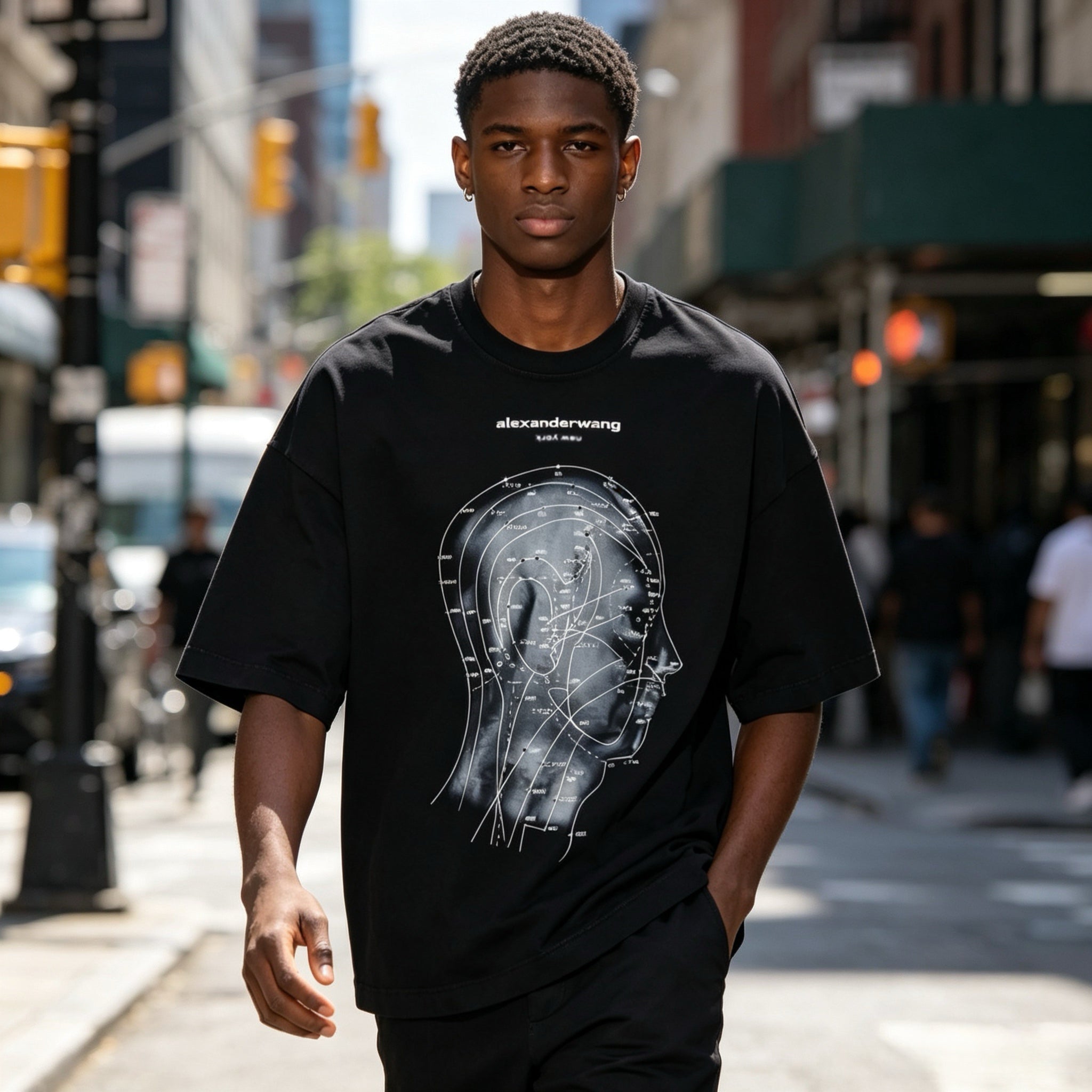 Alexander Wang Eastern Medicine Tee In Washed Black - Afewvibe