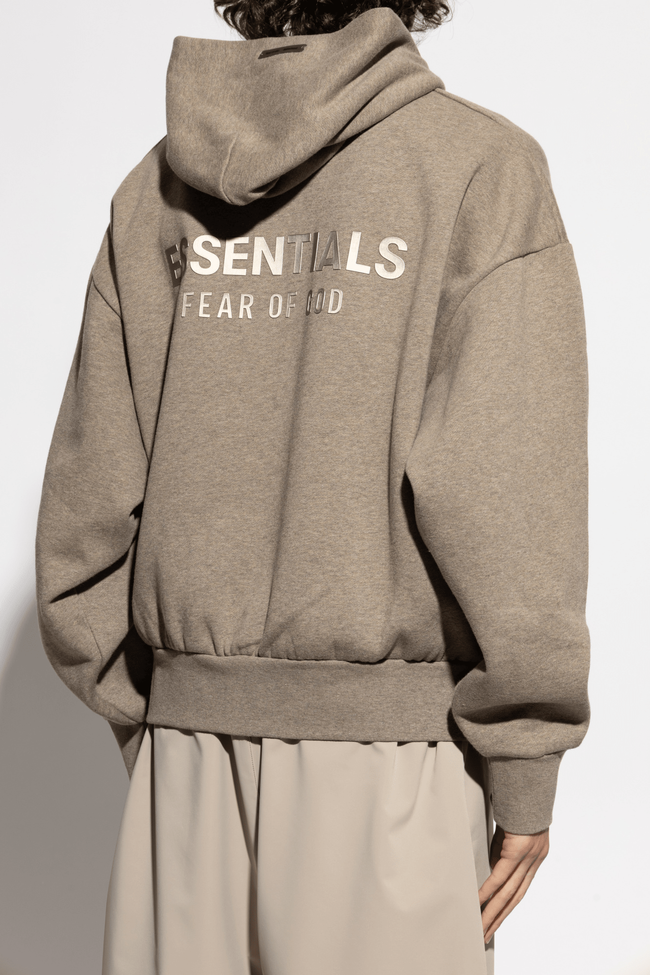 Fear of God Essentials Classic Fit Fleece Hoodie Homestead Heather — C ...