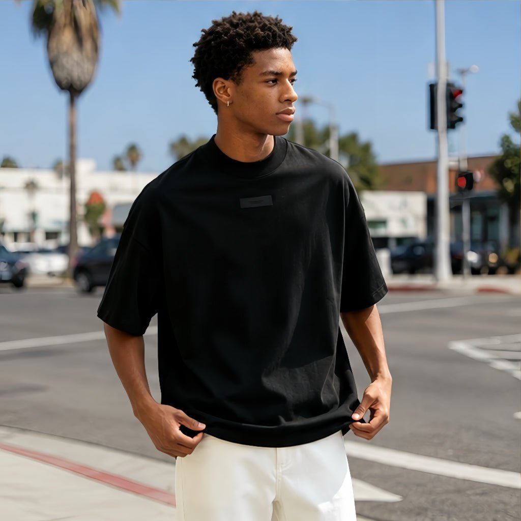 Fear of God Essentials Crewneck Tshirt Black Clean Layer Daily Fit - AFewVibe