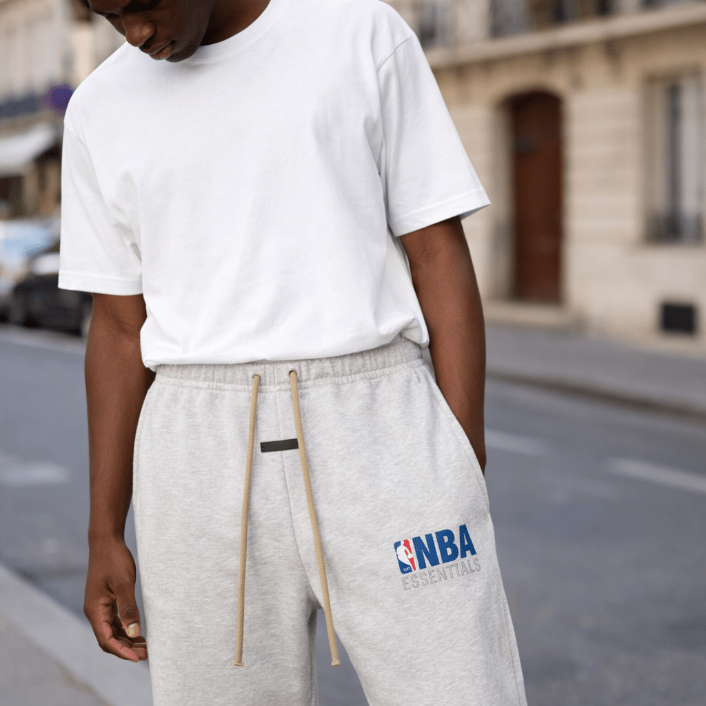 Fear of God EssentialsxNBA Relaxed Sweatpant Light Heather — Collab Comfort, High Value - Afewvibe
