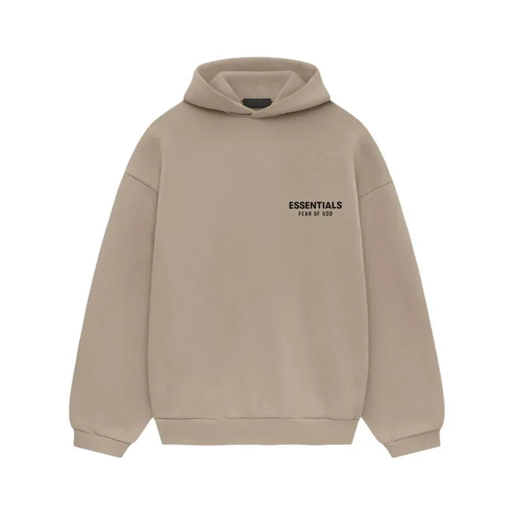 Supreme Comfort Fear Of God Essentials Fleece Hoodie li Desert Sand - AFV Clothes