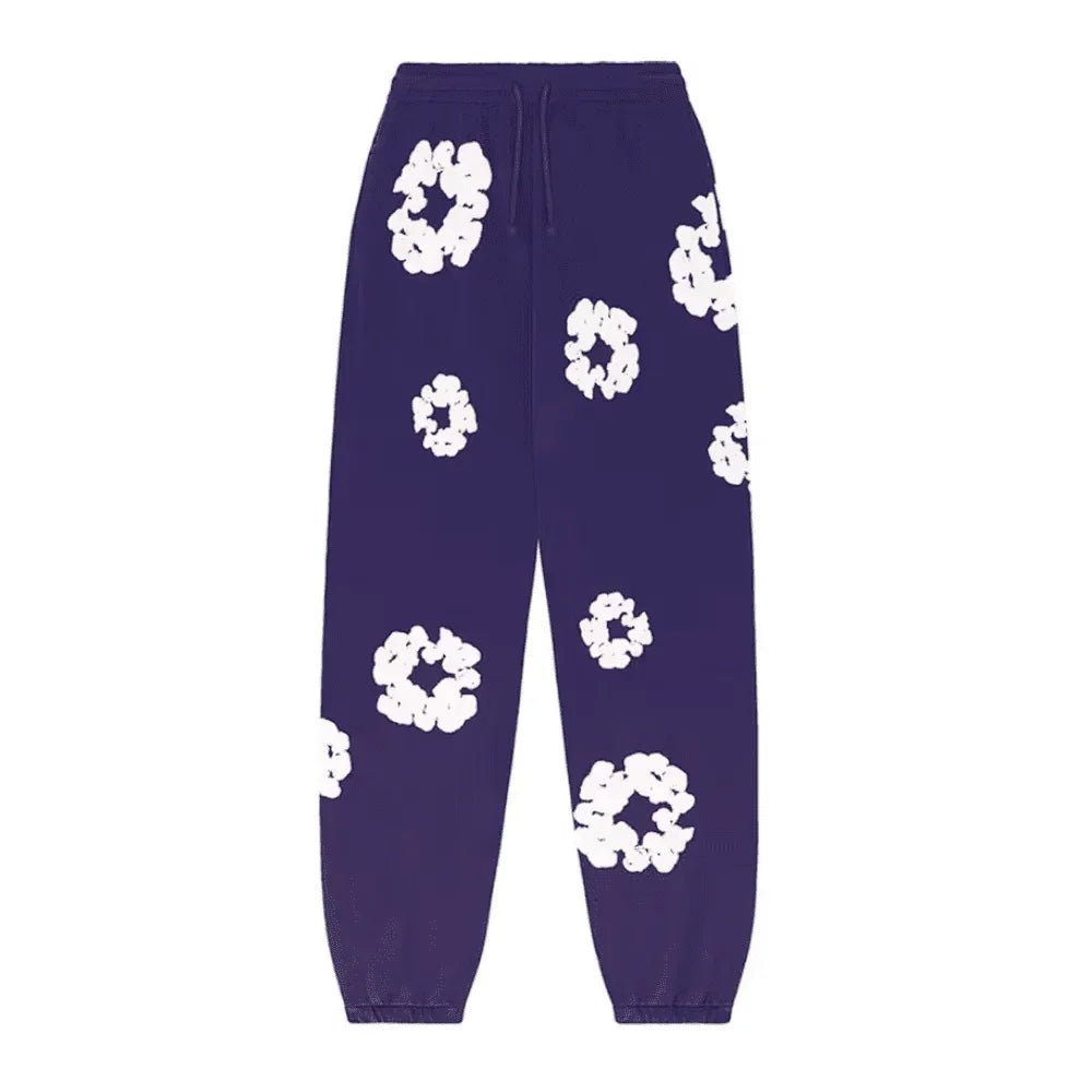 Radiant Denim Tears The Cotton Wreath Sweatpants Purple - Afewvibe