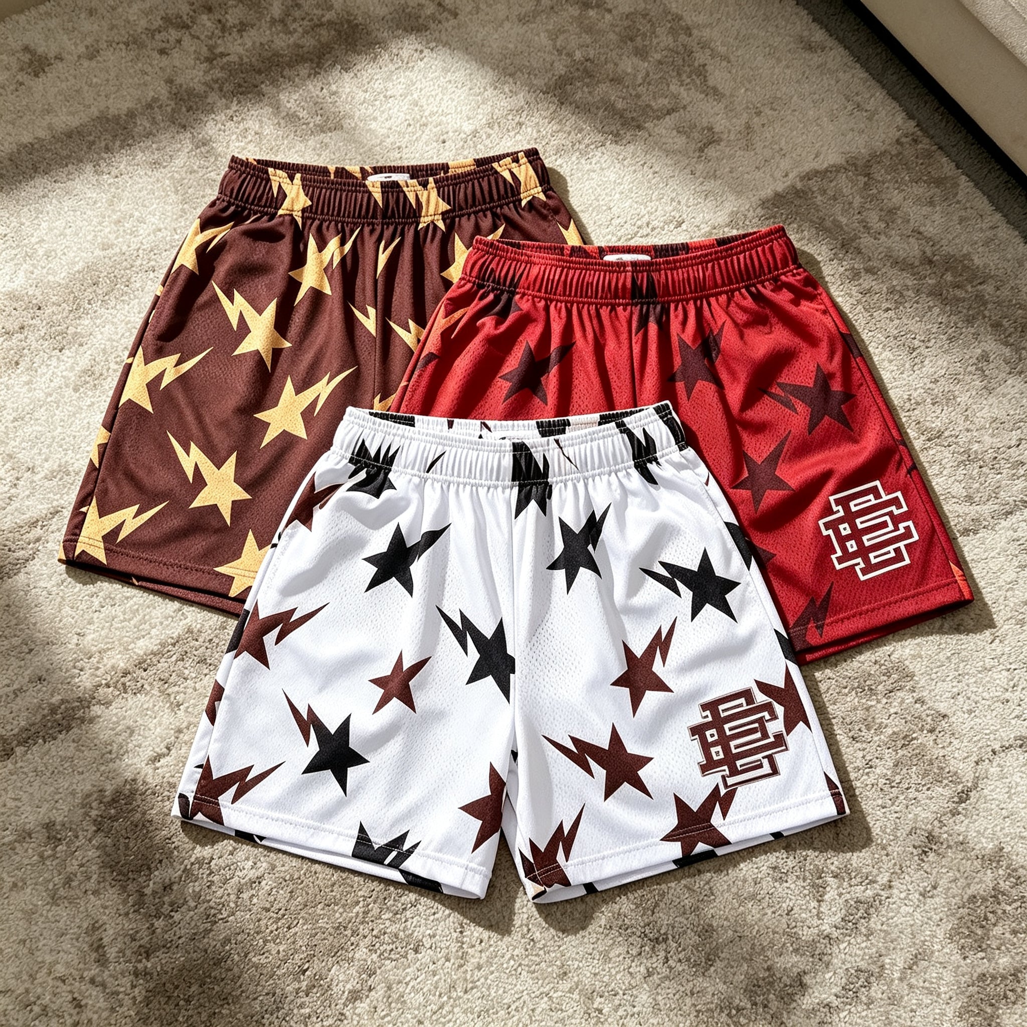 Three Eric Emanuel x BAPE Shorts Three Summer Moods - Afewvibe