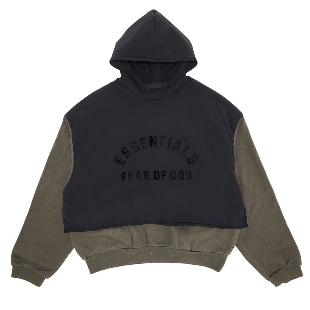 Fear of God Essentials Nylon Fleece Hooded Sweater Ink/Jet Black
