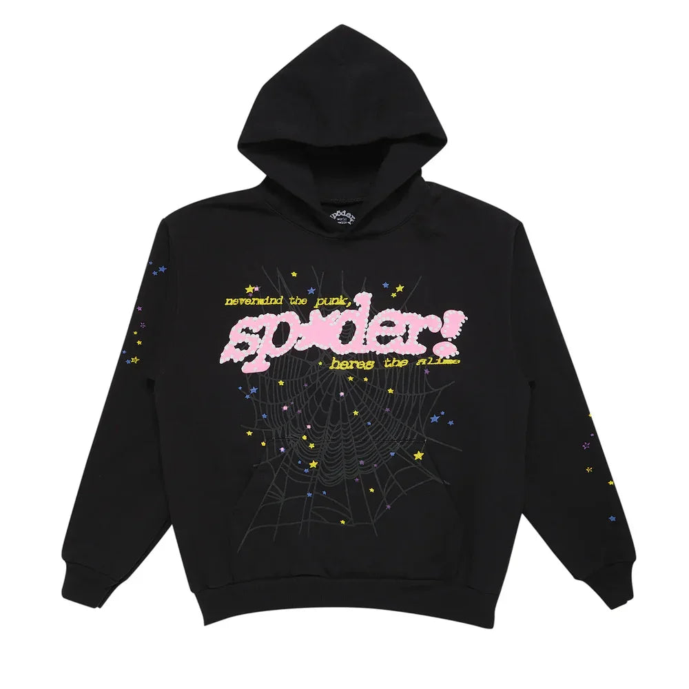 Sp5der P*nk V2 Hoodie Black