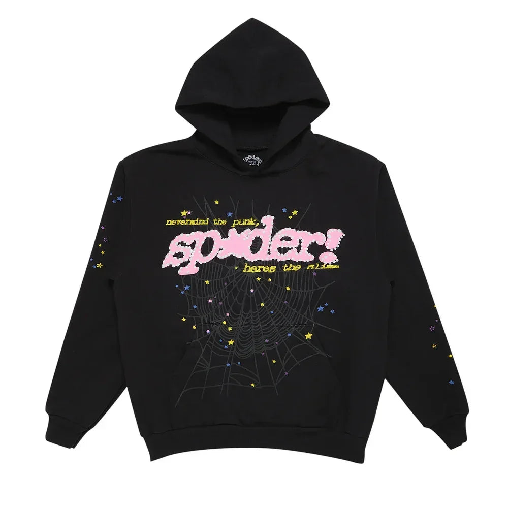 Sp5der P*nk V2 Hoodie Black