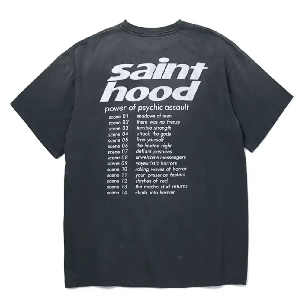 Neighborhood x Saint Michael Saint Hood Bike T-Shirt Vintage Black - AFV Clothes