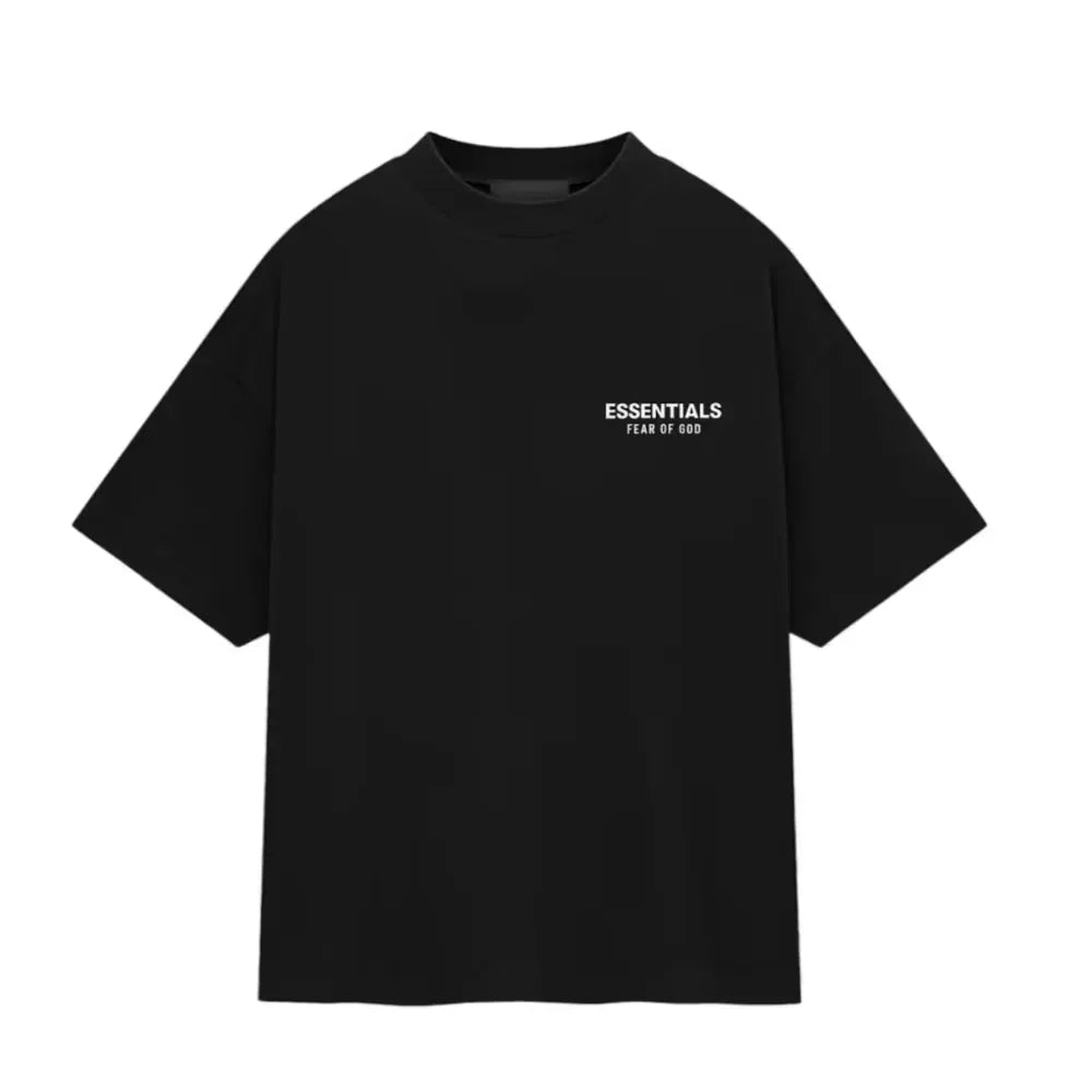 Fear of God Essentials Jersey Crewneck T-Shirt Black - AFV Clothes