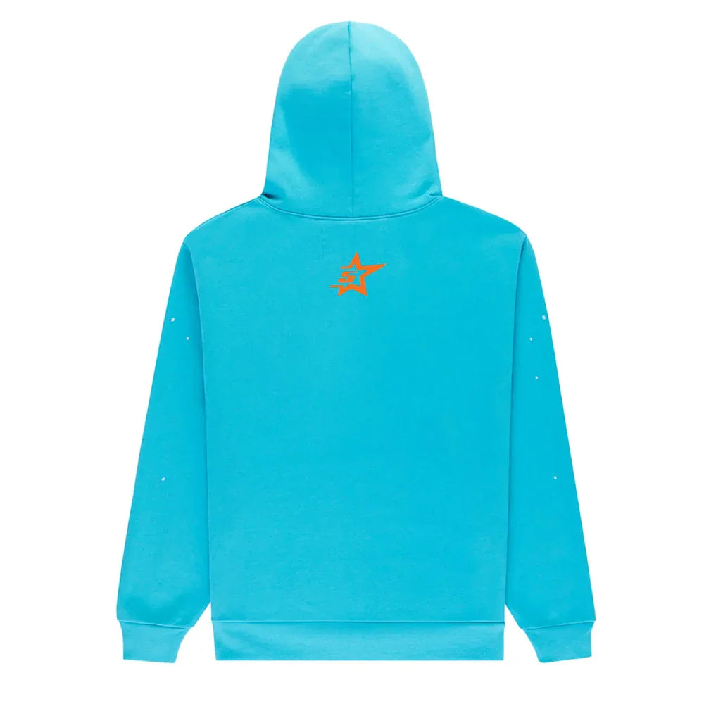 Sp5der Punk V2 Hoodie Cyan