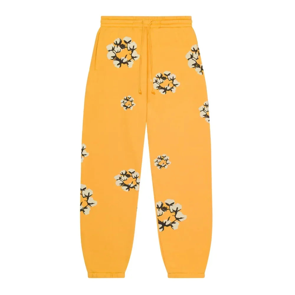 Denim Tears xCPFM Cactus Tears Wreath Sweatpants Yellow - AFV Clothes