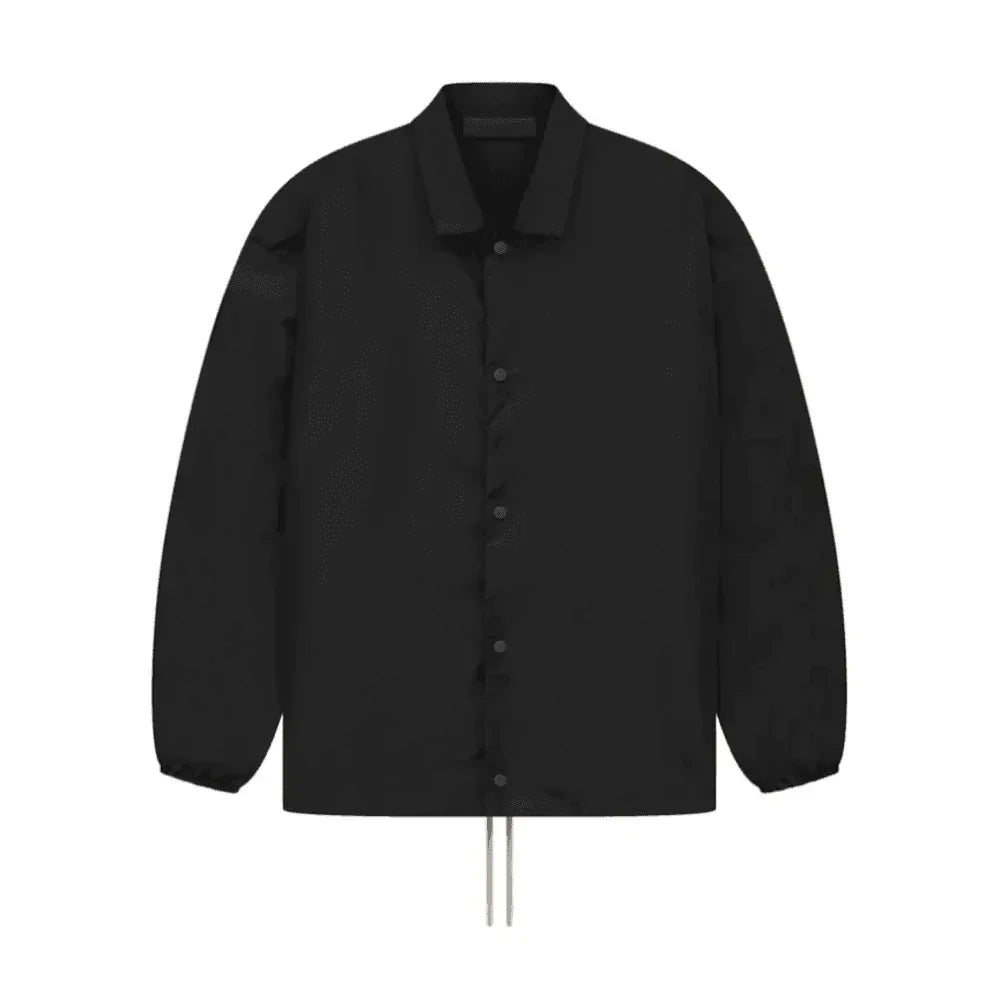 Fear Of God Essentials Coaches Jacket Black - AFV Clothes
