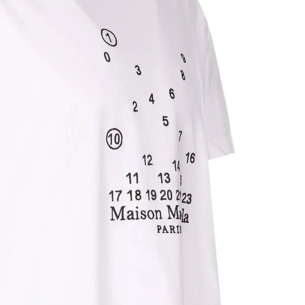 Maison Margiela Embroidered Numeric Logo T-Shirt White - AFV Clothes