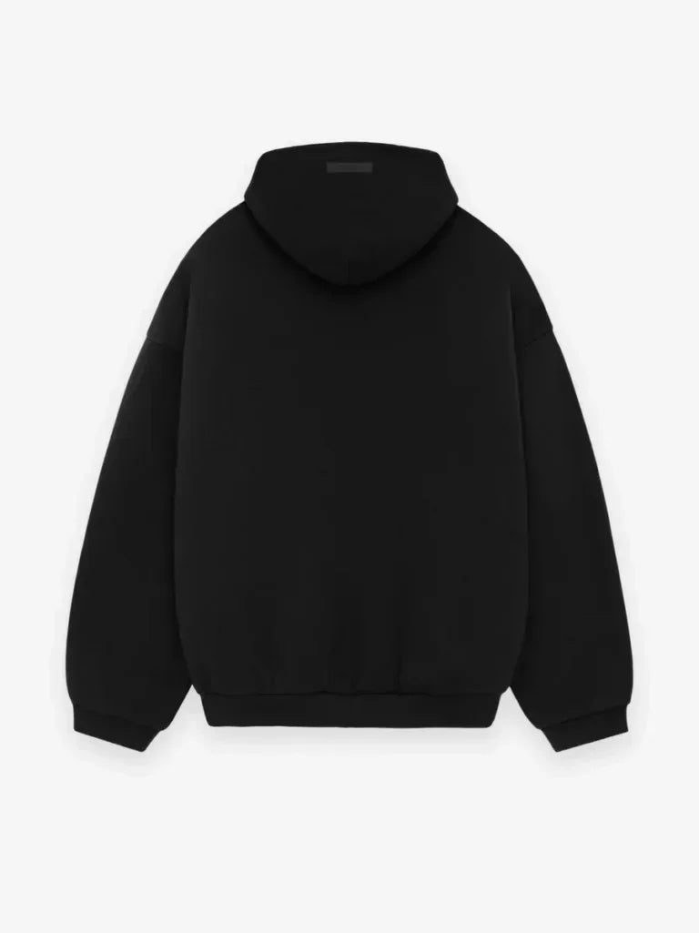 Fear Of God Essentials Fleece Hoodie Black FW24 - AFV Clothes