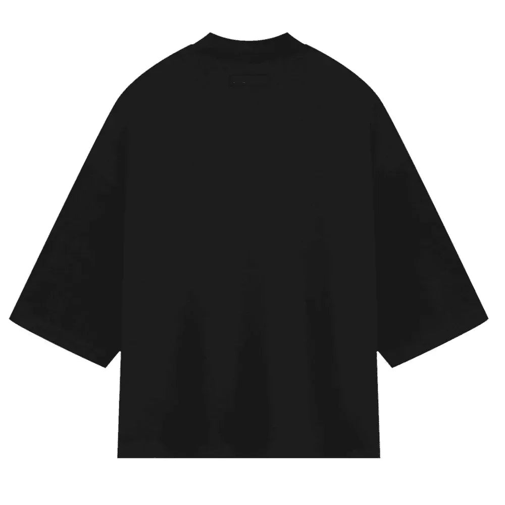 Fear of God Essentials Heavy Jersey Football Tee Jet Black - AFV Clothes