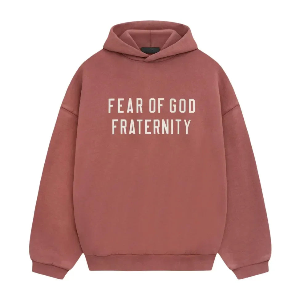 Fear of God Essentials Heavy Fleece Hoodie Crimson - AFV Clothes
