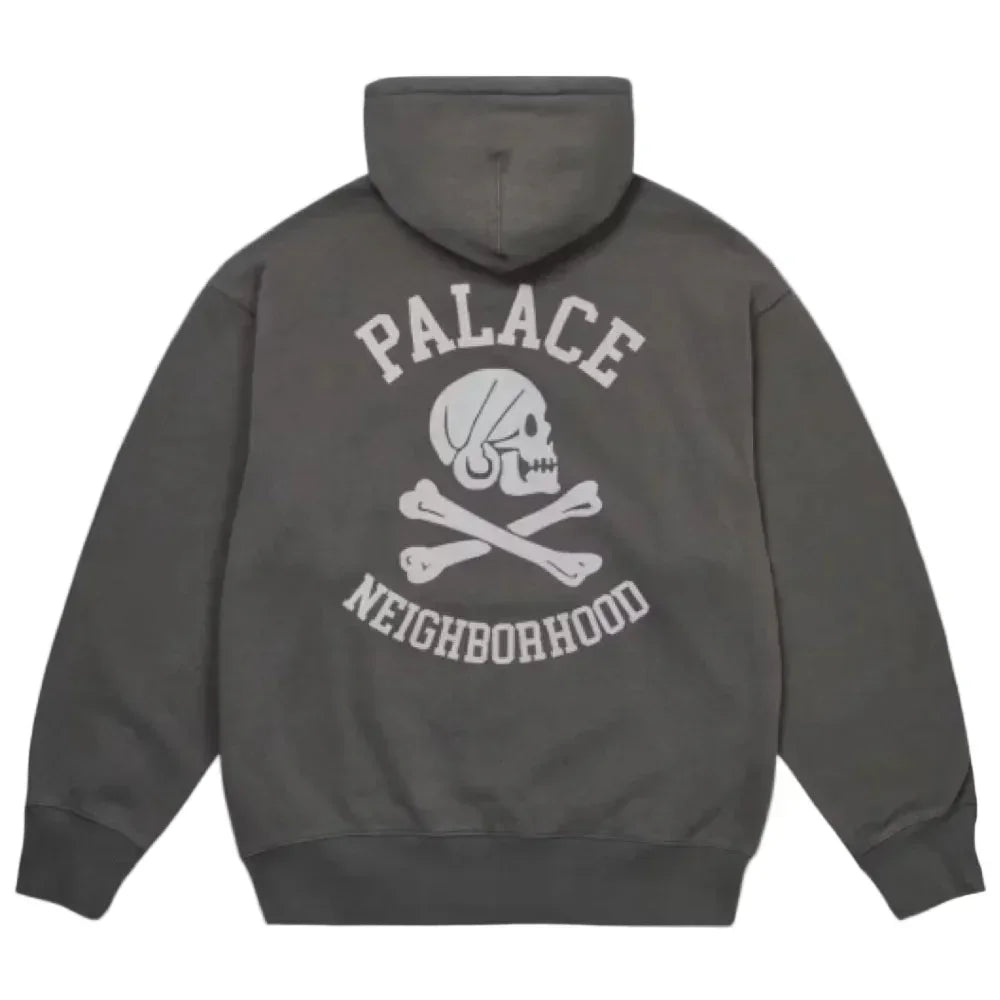 Palace x Neighborhood Skull Zip Hood Charcoal
