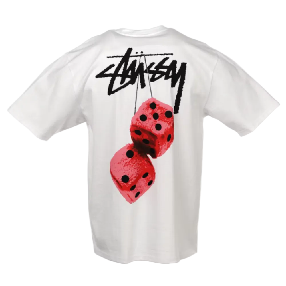 Stussy Fuzzy Dice Tee White
