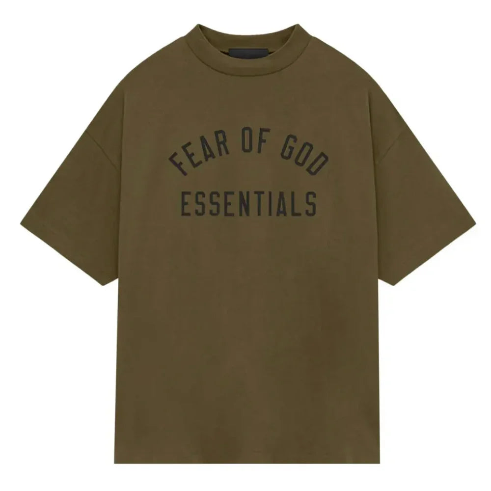 Fear of God Essentials Jersey Crewneck Tee Olive