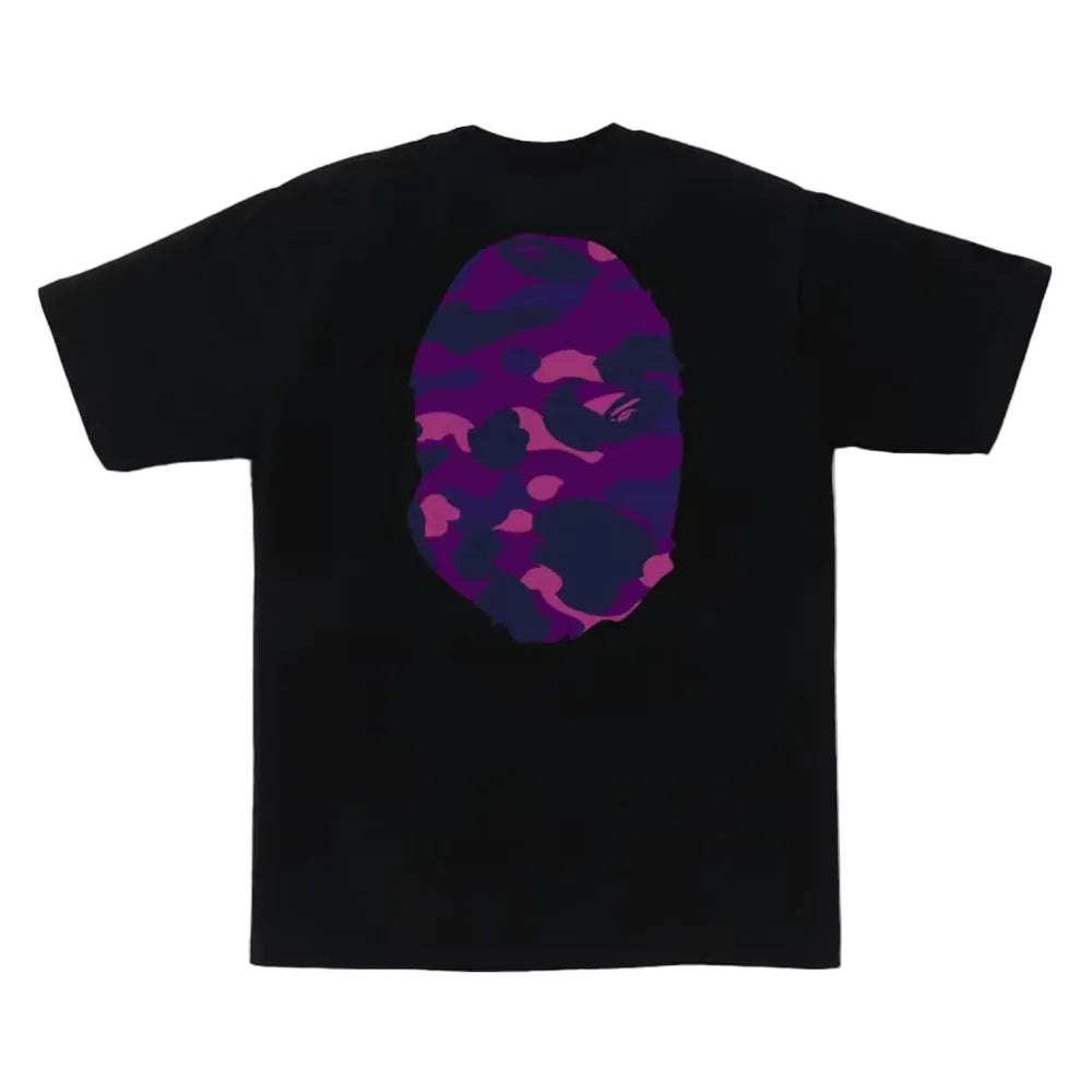 BAPE Color Camo Big Ape Head Tee Black Purple