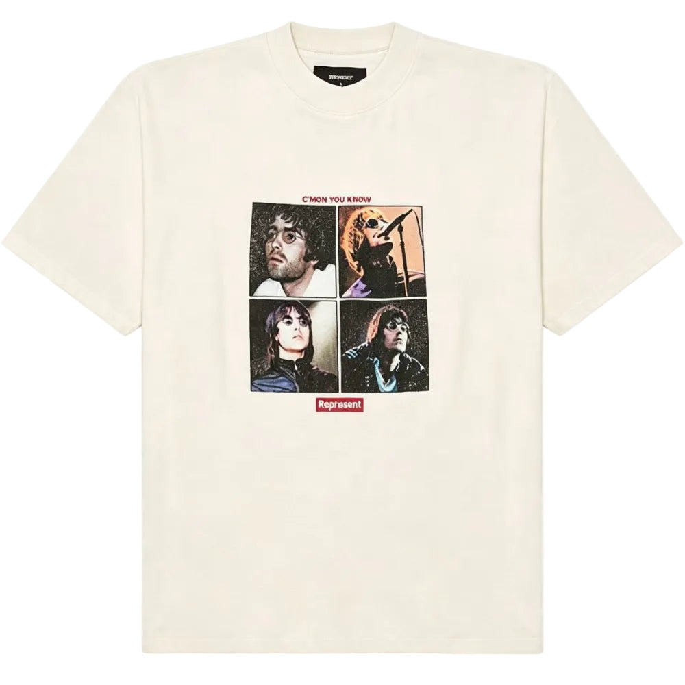 Represent Liam Gallagher Cmon You Know Vintage Tee White