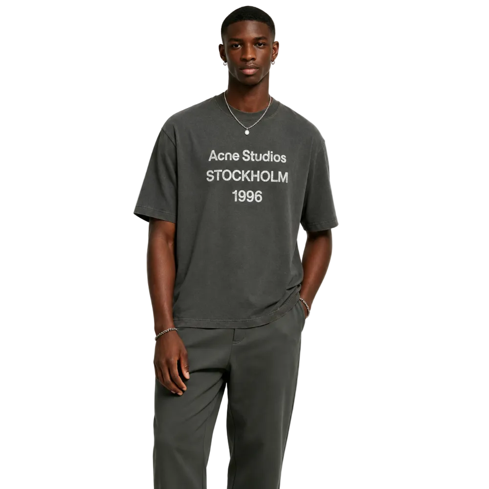Acne Studios Sprayed 1996 Logo T-shirt Dusty Black