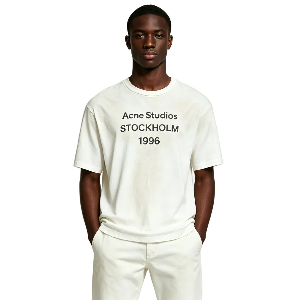 Acne Studios Sprayed 1996 Logo T-shirt Dusty White