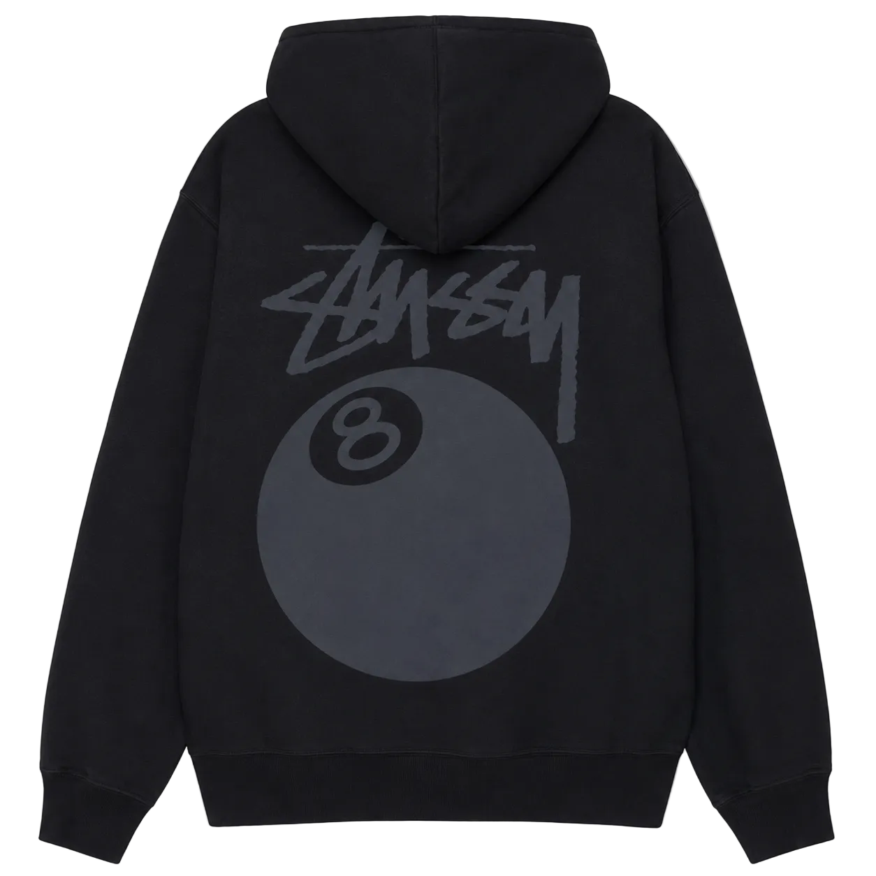 Stussy 8 Ball Pigment Dyed Hoodie Black