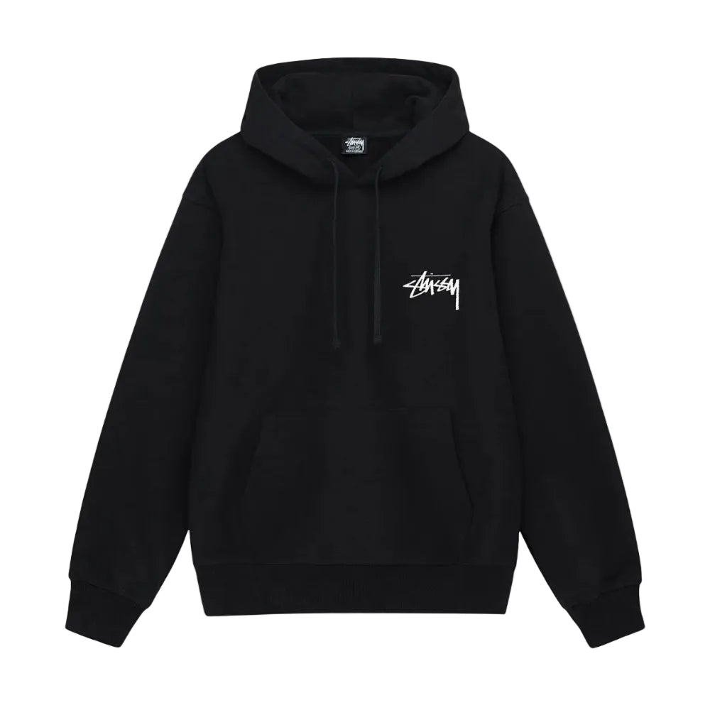 Stussy Diced Out Hoodie Black front product view