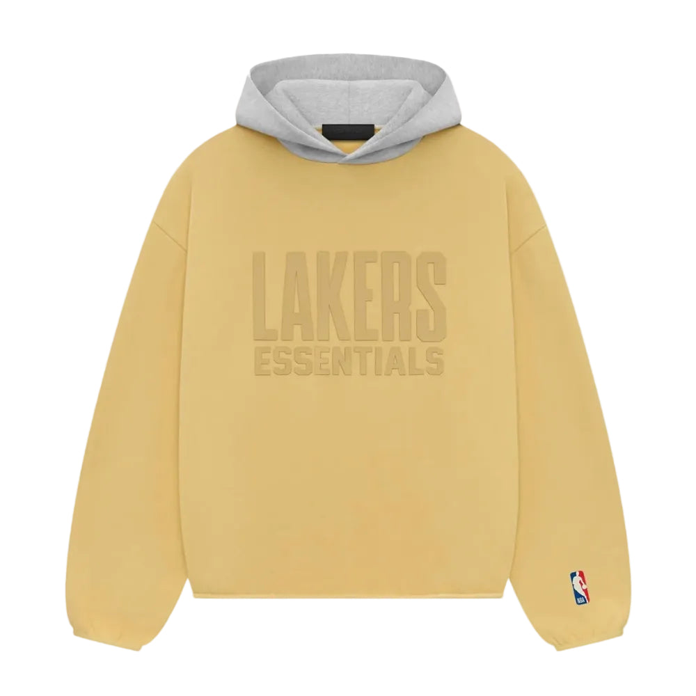 Fear of God Essentials x NBA Los Angeles Lakers Hoodie Yellow front product view