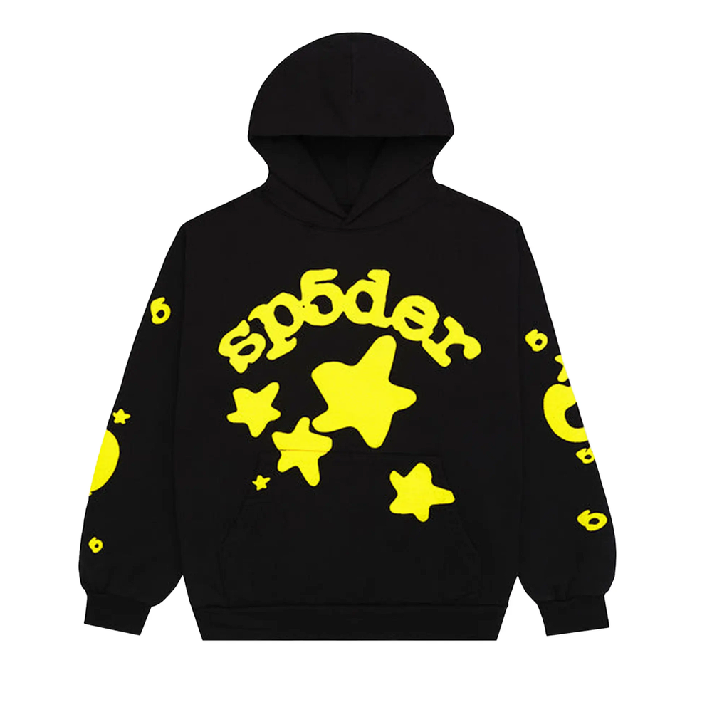 Sp5der Beluga Hoodie Onyx/Yellow