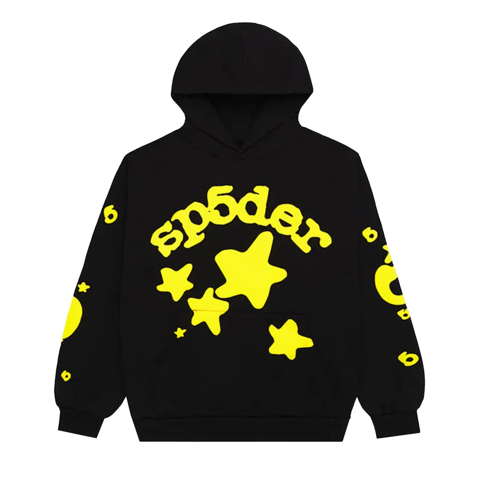 Sp5der Beluga Hoodie Onyx/Yellow