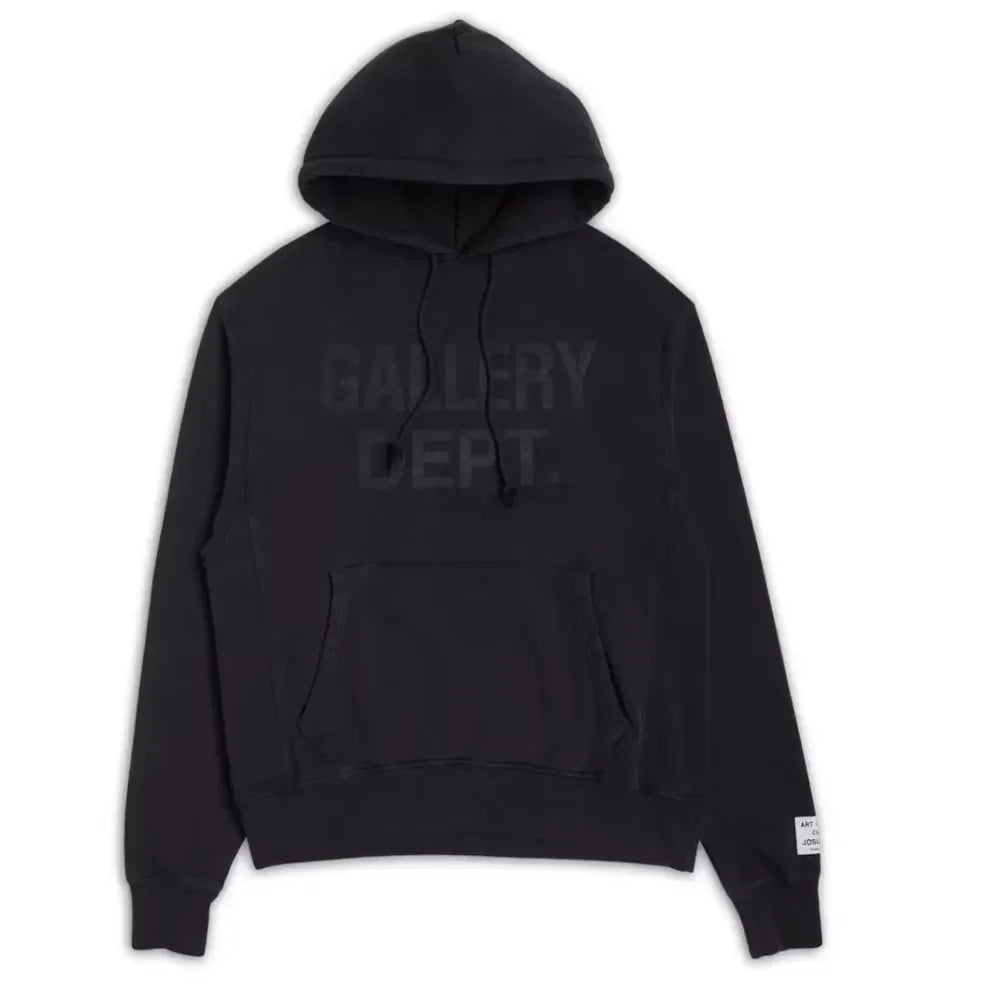 Gallery Dept. Centered Logo Hoodie Black - AFV Clothes