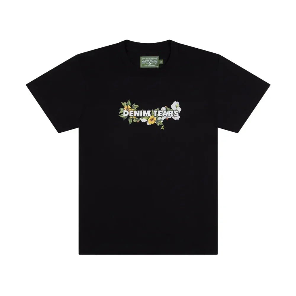 Denim Tears Logo Tee Black - AFV Clothes