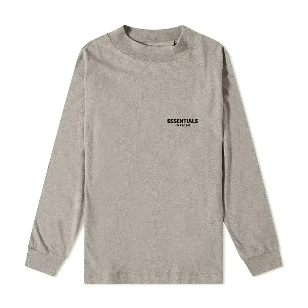 Fear of God Essentials Core Collection Long Sleeve Tee Dark Oatmeal - AFV Clothes