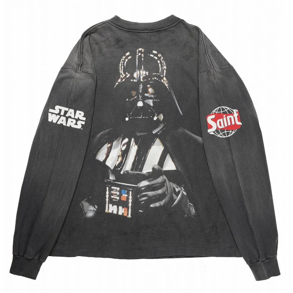 SAINT Mxxxxxx STAR WARS LS TEE /DARTHVADER BLACK