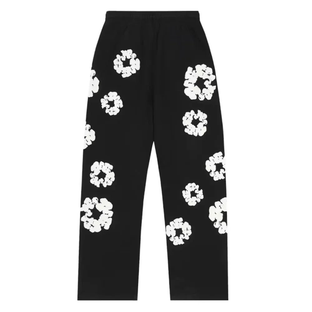 Denim Tears Cotton Wreath Baggy Sweatpants Black