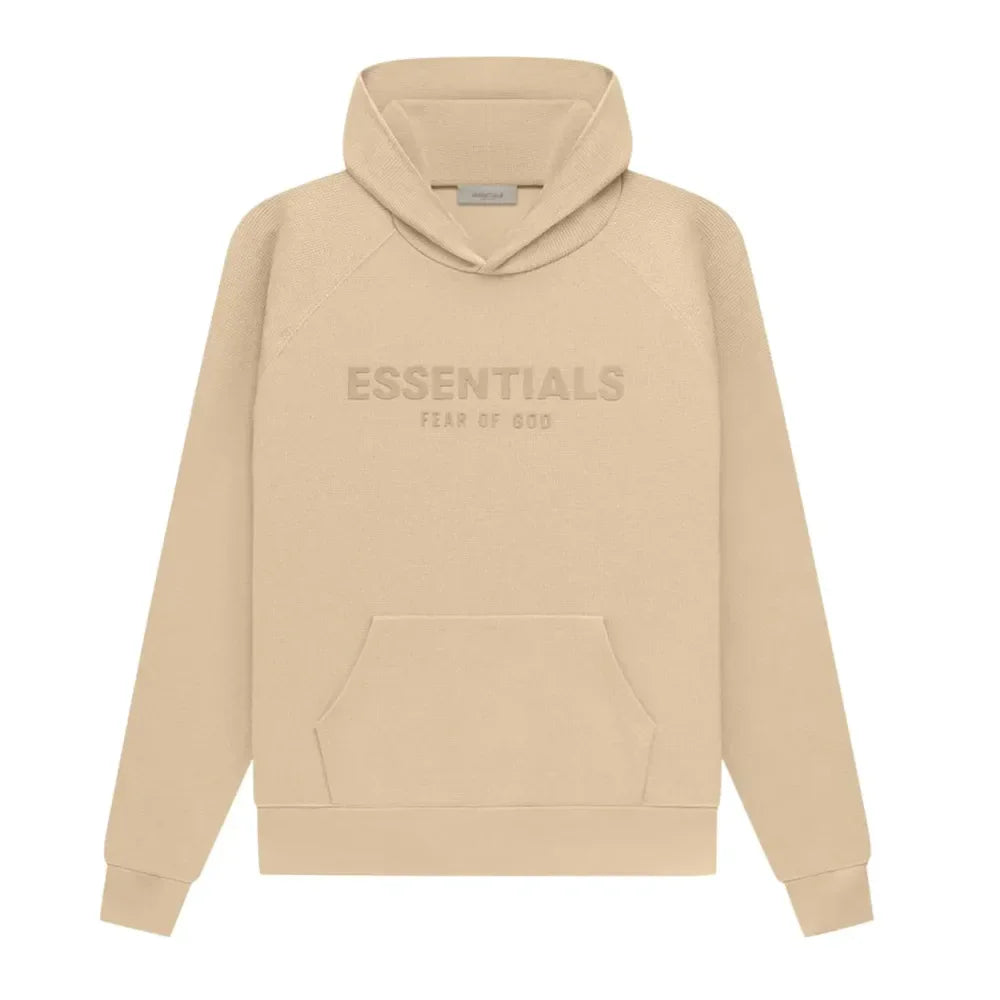Fear Of God Essentials Waffle Raglan Hoodie Sand - AFV Clothes