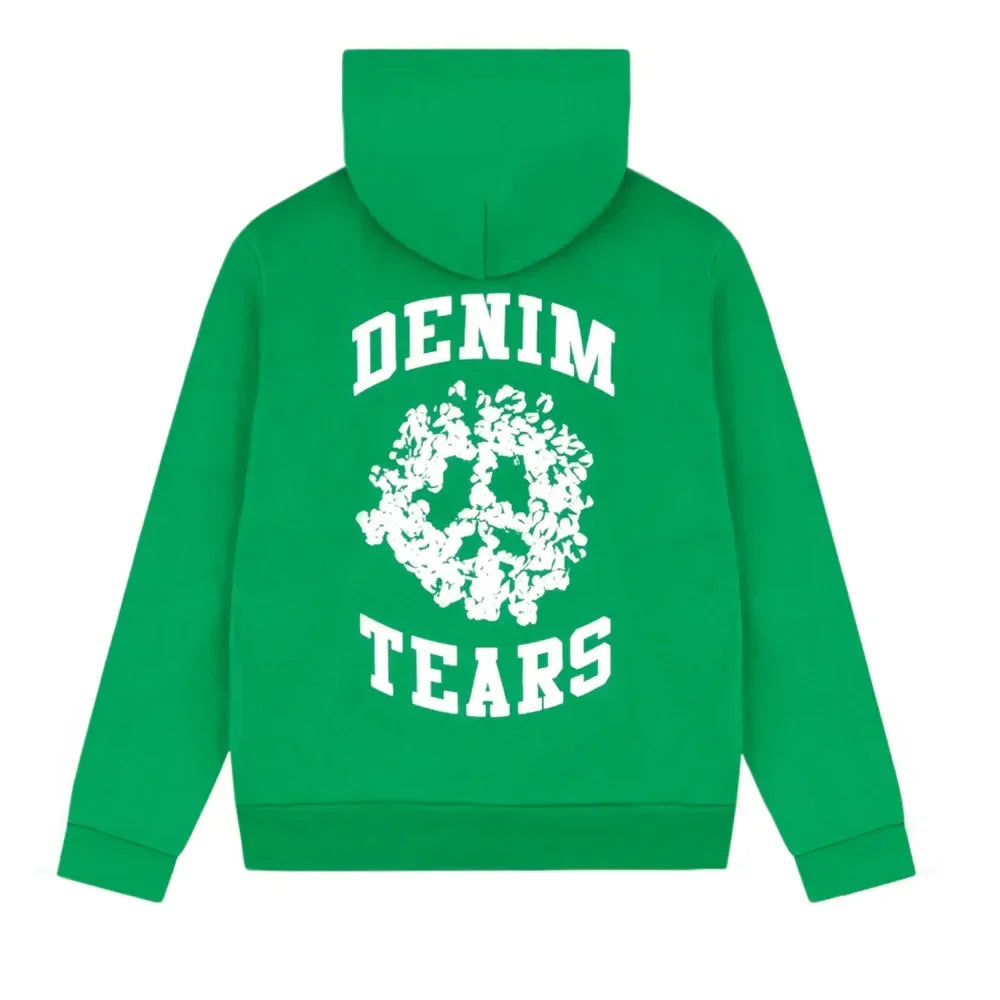 Denim Tears Denim University Zip Hoodie Green - AFV Clothes
