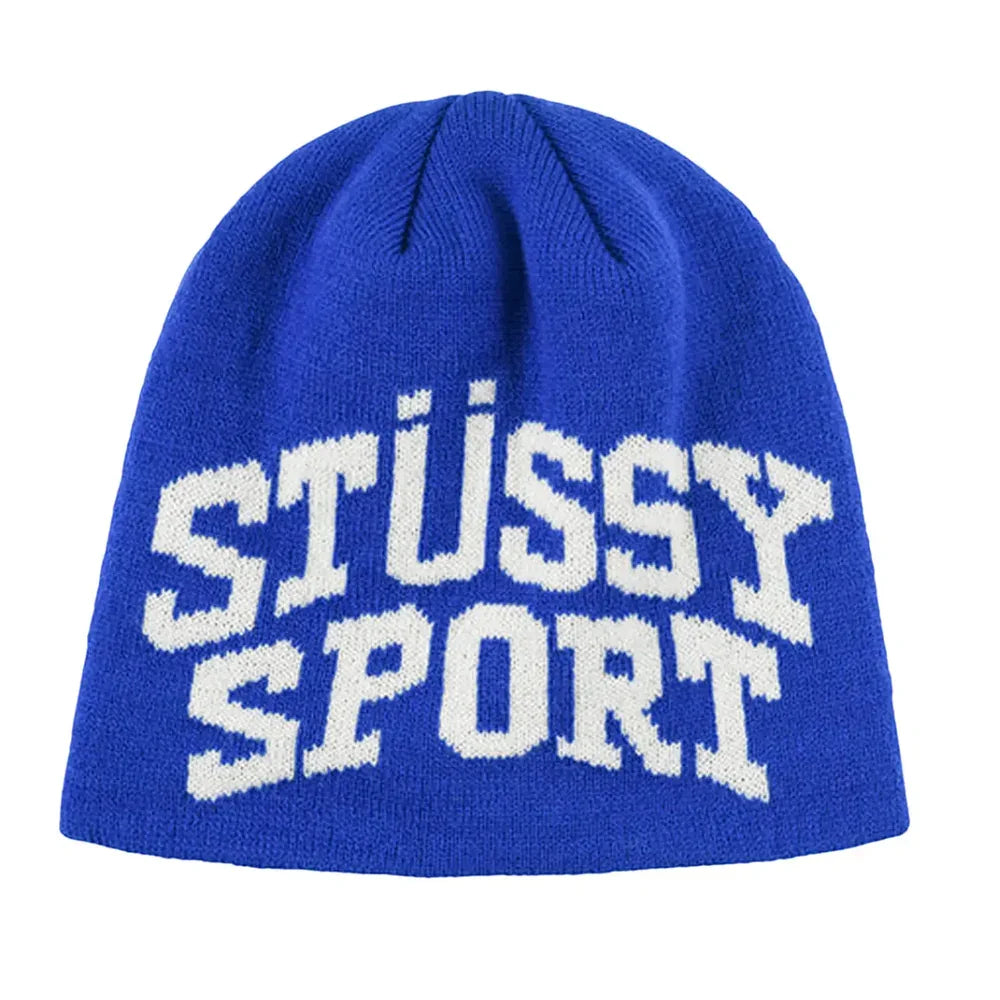 Stussy Sport Jacquard Skullcap Beanie Blue