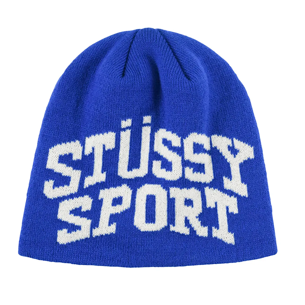 Stussy Sport Jacquard Skullcap Beanie Blue
