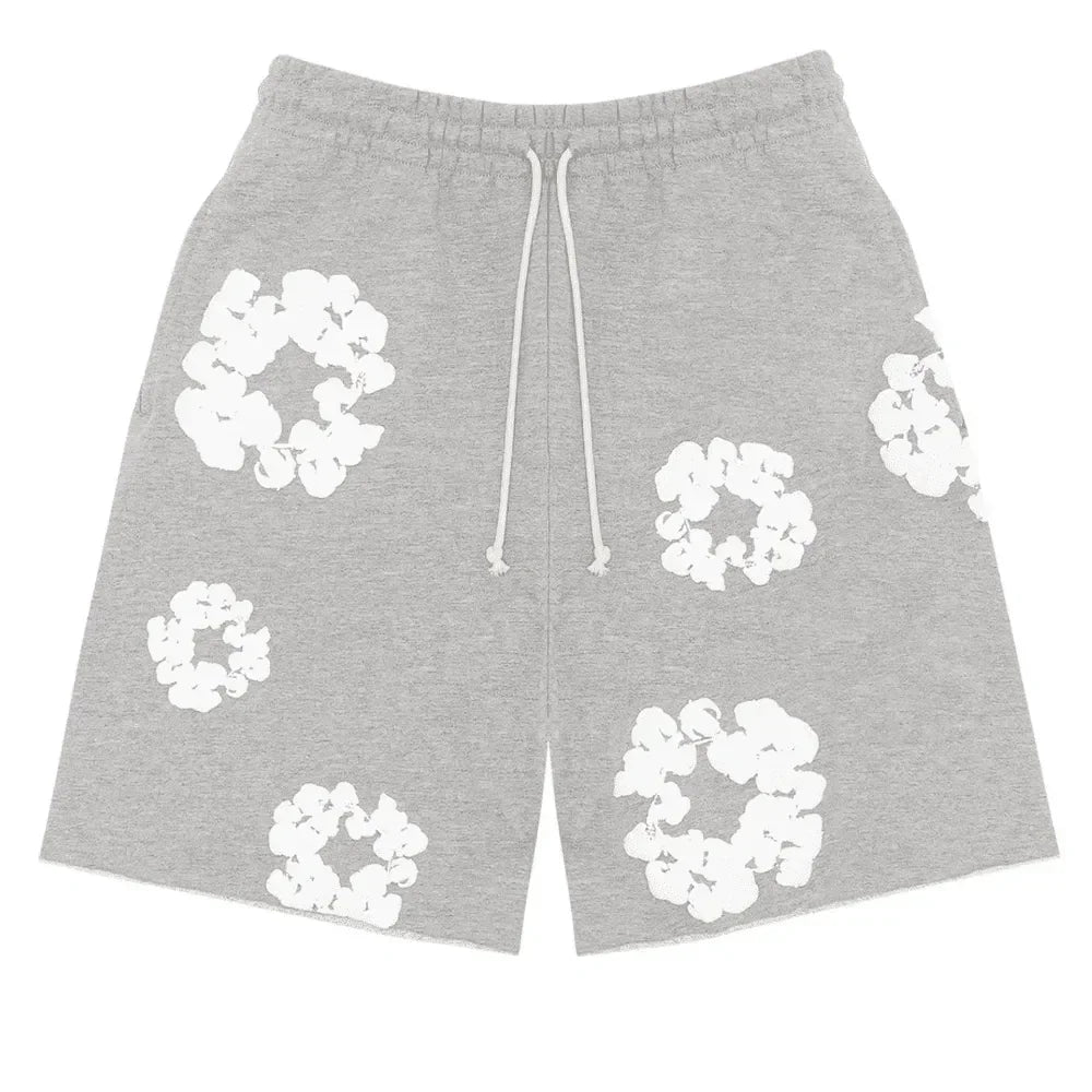 Denim Tears The Cotton Wreath Shorts Grey - AFV Clothes