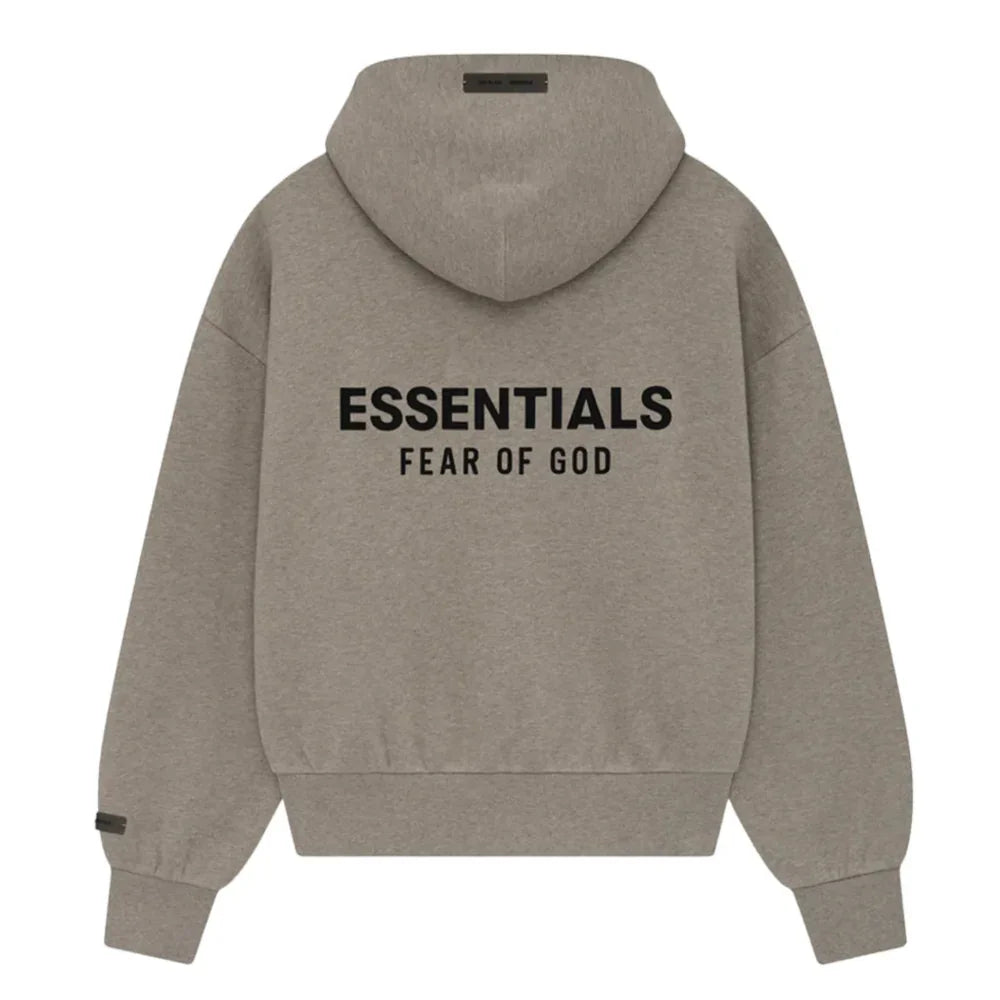 Fear of God Essentials Classic Full Zip-Up Hoodie Homestead Heather