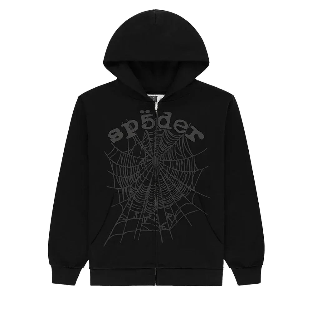 Sp5der OG Web V2 Phantom Zip Up Black