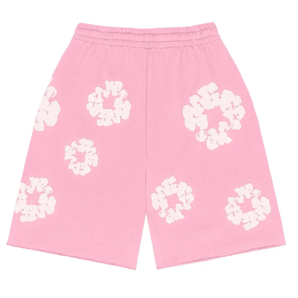 Denim Tears The Cotton Wreath Shorts Pink - AFV Clothes